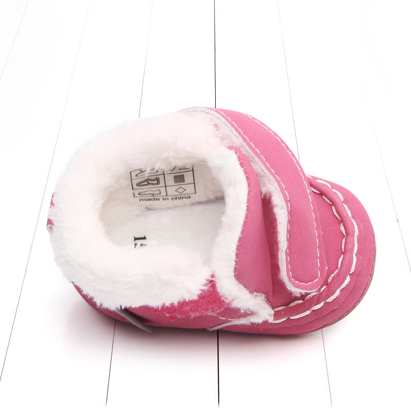 Keep Warm Prevent Slip Velcro Shoes