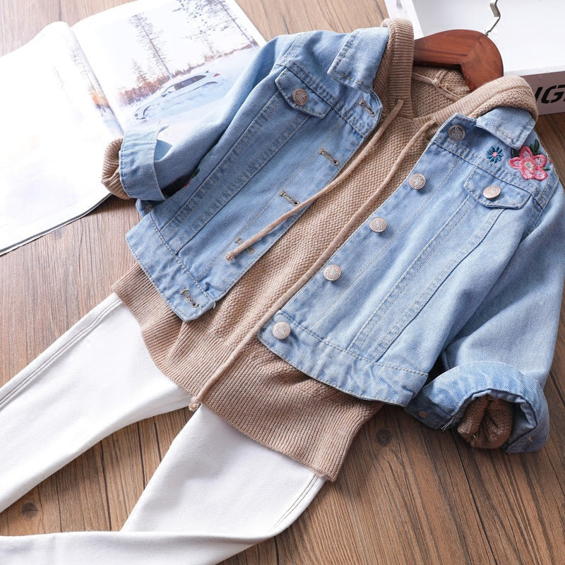 Embroidered Baby Denim Jacket