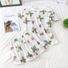 Women's Summer Cotton Short Sleeve Pajamas