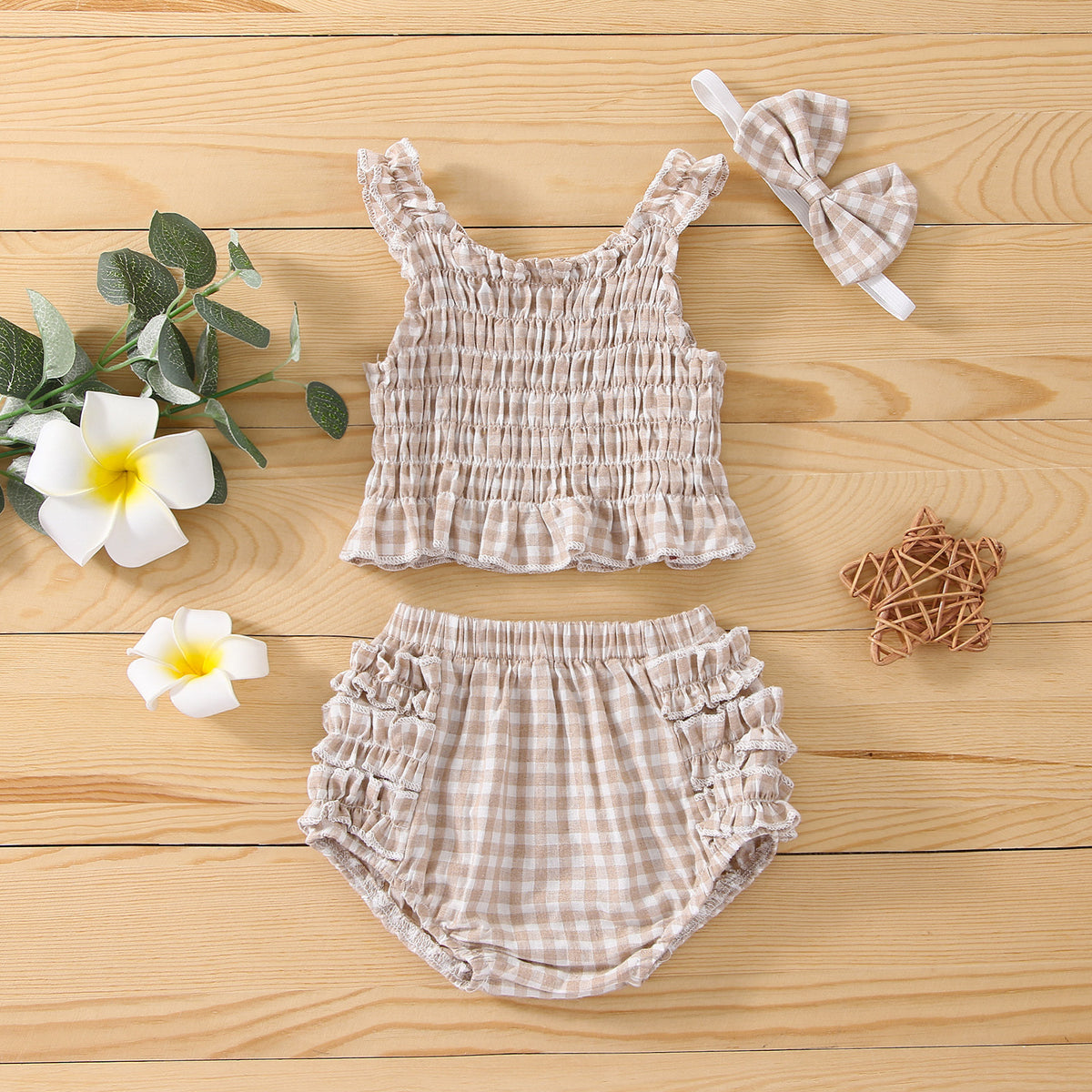 Lace Sling Top Bread Three Piece Set