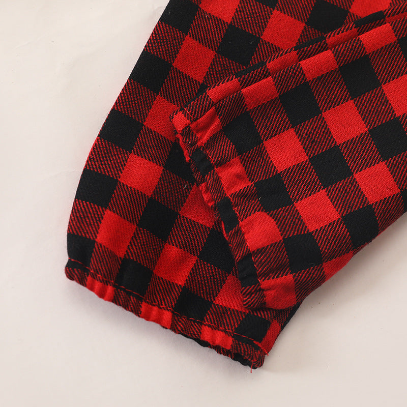 Three-piece Dress Plaid Trousers Bow Tie