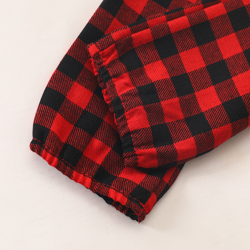 Three-piece Dress Plaid Trousers Bow Tie