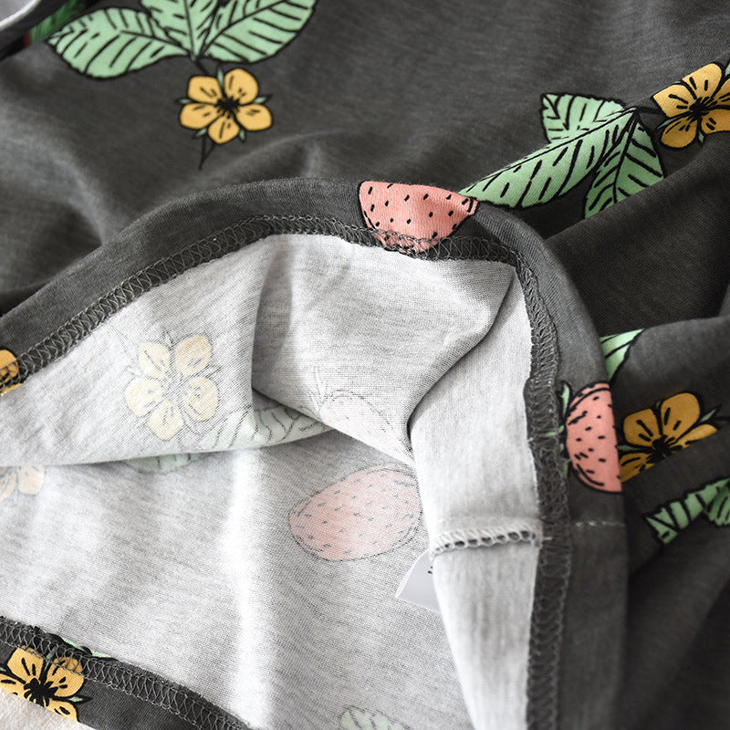Women's Summer Cotton Short Sleeve Pajamas