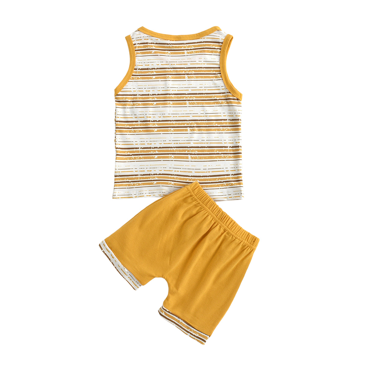 Black And Blue Striped Vest Shorts