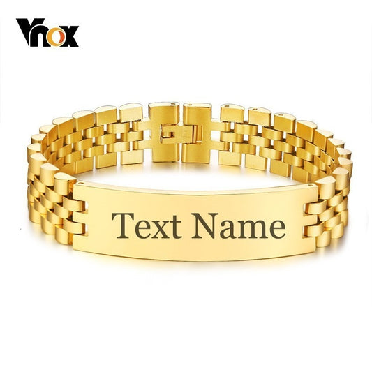 Vnox Mens Tag Bracelets